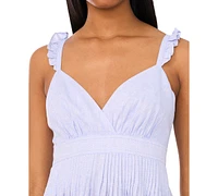 Parker Women's The Olive Ruffled-Strap Pleated-Waist Dress