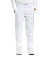 OppoSuits Boys White Knight Solid Suit Including Blazer, Pants and Clip-On-Tie