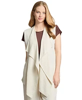 Jones New York Women's Cascade-Lapel Open-Front Vest