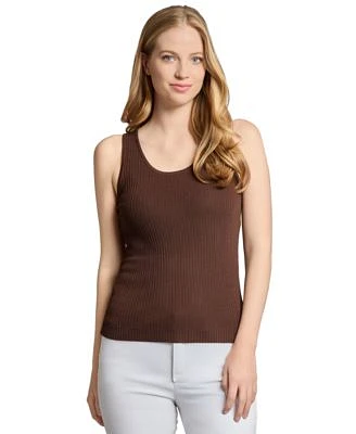 Jones New York Womens Sutton Ribbed Scoop Neck Tank Top Xs Pxl
