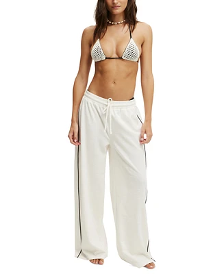 Cotton On Women's Ribbed Pull-On Wide-Leg Cover-Up Pants