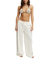 Cotton On Women's Ribbed Pull-On Wide-Leg Cover-Up Pants