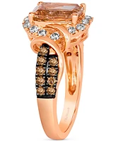 Le Vian Morganite (1-1/2 ct. t.w.) & Diamond (5/8 ct. t.w.) Statement Ring in 14k Rose Gold