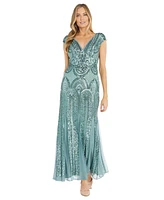 R & M Richards Women's Sequin Embellished Gown