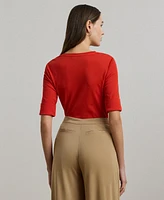 Lauren Ralph Elbow-Sleeve Top