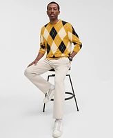 Club Room Men's Argyle Crewneck Sweater, Exclusively at Macy's