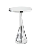 Polished Aluminum Round Table – Compact and Durable Design