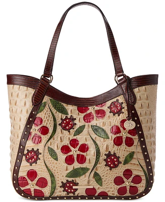 Brahmin Aliza Sandstorm Ladybird Large Leather Tote