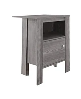 Modern Wood End Table with Bottom Shelf – Space-Saving Design