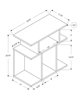 Modern Wood End Table with Six Open Shelves for Organization