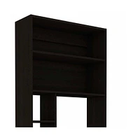 Compact Computer Desk with Hutch – Perfect for Home Office with Extra Storage