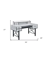 Contemporary Computer Desk with Five Drawers – Perfect for Home Office Organization