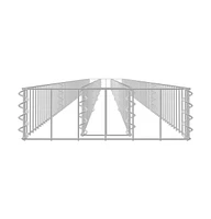 Gabion Raised Bed Galvanized Steel 177.2"x11.8"x3.9"