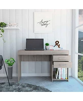 Contemporary Computer Desk with Two Drawers for Small Space Solutions