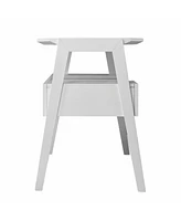 48" White Writing Desk With Two Drawers