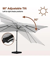 Mondawe 13ft Square Offset Cantilever Patio Umbrella for Outdoor Shade