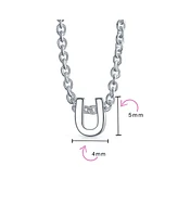 Bling Jewelry Tiny Block Letter Alphabet Initial A-z Dainty Anklet Ankle Bracelet .925 Sterling Silver 9 Inch