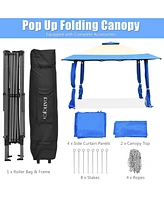 13 x Feet Pop Up Gazebo Tent with Carry Bag for Patio Garden