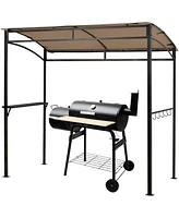 7 Feet Grill Gazebo with Serving Shelf and Storage Hooks