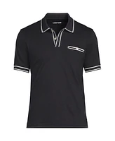 Lands' End Men's Short Sleeve Tipped Welt Pocket Supima Polo