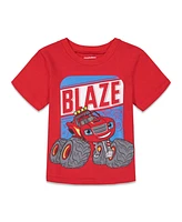 Blaze and the Monster Machines Little Boys T-Shirt Mesh Shorts Outfit Set