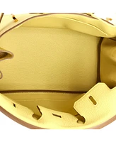Pre-Owned Hermes Birkin 25 Handbag Yellow Togo with Gold Hardware