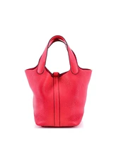 Pre-Owned Hermes Pm Monochrome Picotin Lock Bag Clemence