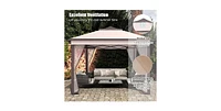 11 x Feet 2-Tier Pop-Up Gazebo Tent Portable Canopy Shelter Carry Bag Mesh