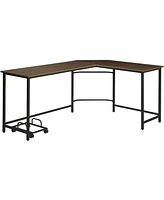 Contemporary L-Shape Computer Desk – Ideal for Dual Monitor Setup