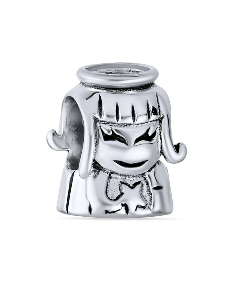 Bling Jewelry Protection Inspirational Guardian Angel Bead Charm .925 Sterling Silver