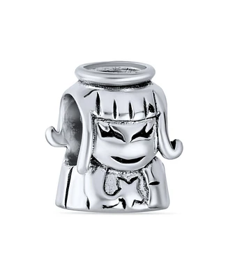 Bling Jewelry Protection Inspirational Guardian Angel Bead Charm .925 Sterling Silver
