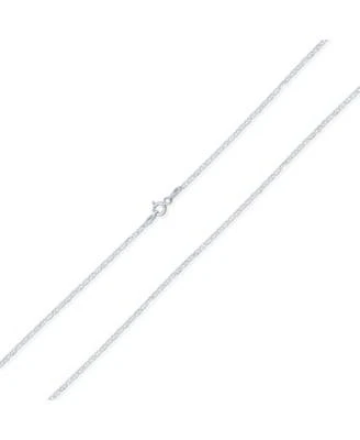 Bling Jewelry Thin Flat Mariner Anchor Link Chain 2MM Strong Necklace .925 Sterling Silver