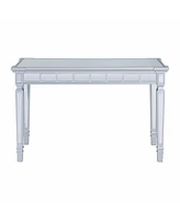 47" Silver Mirrored Writing Desk With Two Drawers