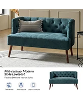 Angel Mid-century Modern Loveseat with Solid Wood Legs