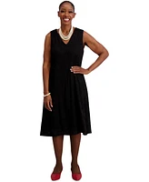 Kasper Women's Sleeveless Fit & Flare Dress, Regular Plus Sizes