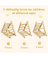 Wooden Triangle Climber for Toddler Step Training