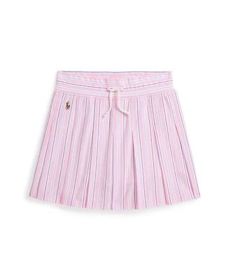 Polo Ralph Lauren Big Girls Striped Pleated Oxford Mesh Skirt