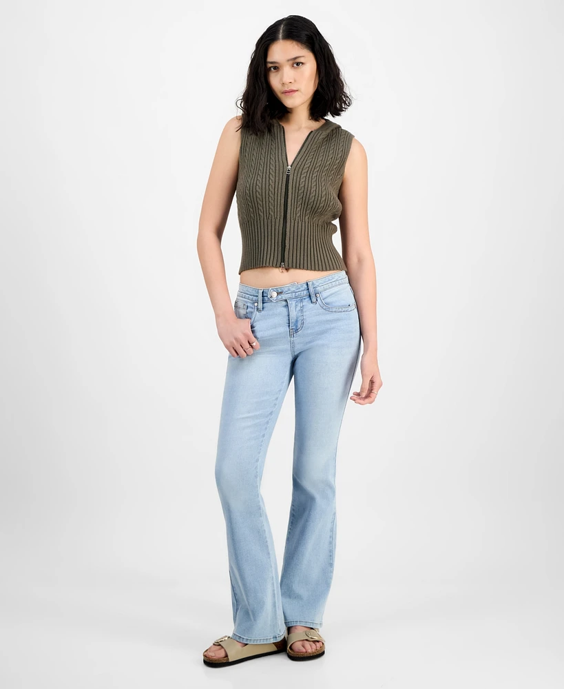 Celebrity Pink Juniors' Low-Rise Extended-Tab Bootcut Jeans