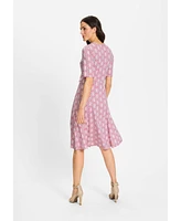 Olsen Women's Ornamental Print A-Line Dress
