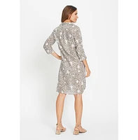 Olsen Women's Tropic Mixed Print Shirt Dress