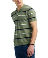 Men's Winder Short Sleeve Striped Polo Sweater