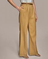 Donna Karan New York Women's Linen-Blend Wide-Leg Pants, Regular & Petite