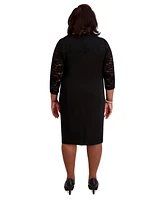 Kasper Women's Lace-Sleeve Sheath Dress, Regular & Plus Sizes
