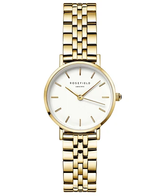 Rosefield Small Edit Women's Gold Tone Stainless Steel Bracelet Watch 26mm