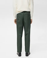 Mango Men's Adjustable Drawstring Cotton Pants