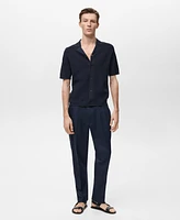 Mango Men's Ribbed Structure Shirt