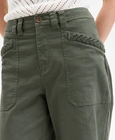 On 34th Women's Braided-Trim Cargo Pants, Exclusively at Macy's