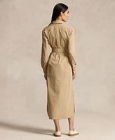 Polo Ralph Lauren Women's Belted Cotton Midi Shirtdress