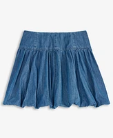 On 34th Women's Denim Bubble-Hem Mini Skirt, Exclusively at Macy's