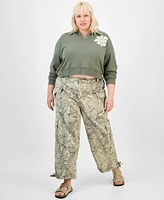 Madden Girl Trendy Plus Camouflage Utility Joggers